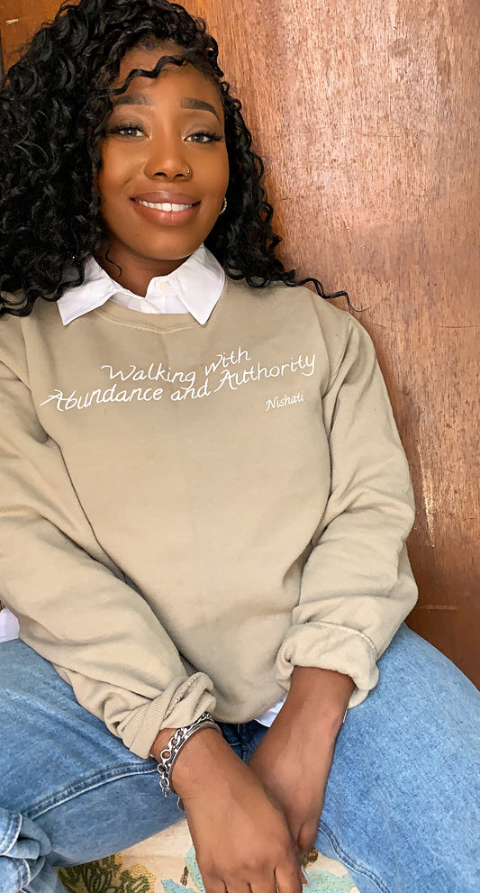 Abundance and Authority crewneck sweatshirt